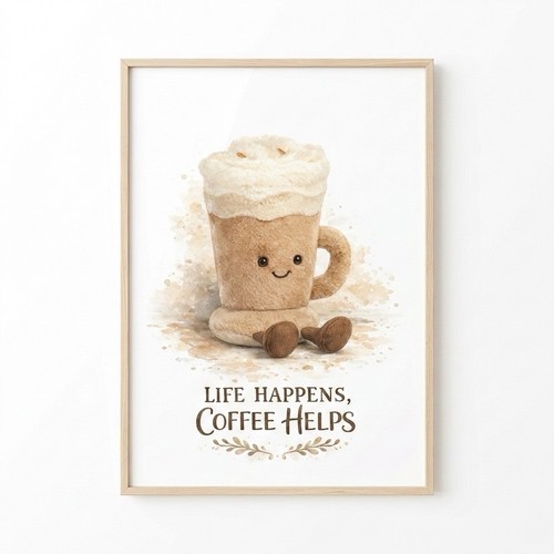 Cute coffee wall art - coffee,