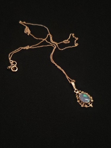 9ct gold opal - gold, –