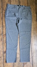 Mens Hollister EPIC FLEX  Skinny Chino Trousers  -W34 L32.  Dogtooth Check - NWT