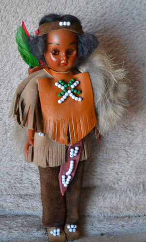 Vintage native american doll - native,