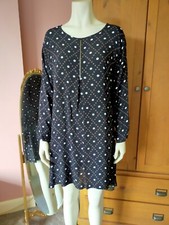 MASAI CLOTHING LONG TUNIC TOP DRESS BLACK VISCOSE NEW WITHOUT TAGS  UK S