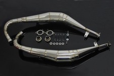 TYGA Yamaha RD350 LC exhaust system with aluminium cans mirror finish