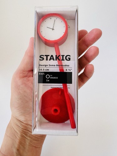 Ikea stakig red clock - ikea,