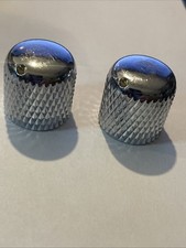 Fender/Squier Telecaster Vintage 50s Dome Control Knobs in Chrome with Set Screw