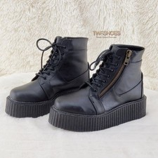 Demonia V-Creeper 571 Goth Punk Ankle High Top Platform Creeper Shoes
