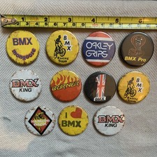Vintage 80s BMX Pin Badges Bundle - Burner Mongoose King Oakley Diamond Back