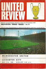 Football Programme MAN UTD v LEICESTER CITY May 1969