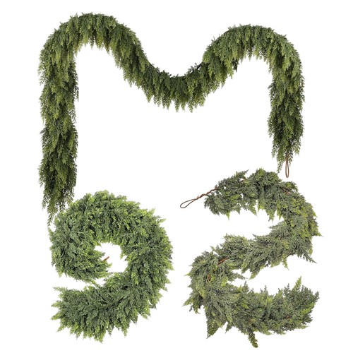 Artificial cedar garland - cedar,