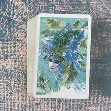 Vintage Playing Cards Art Deco Lady Feather Hat Carnival Mardi Gras Erte Style