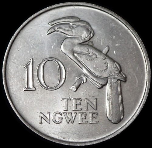 Zambia ngwee 1972 crowned - zambia,