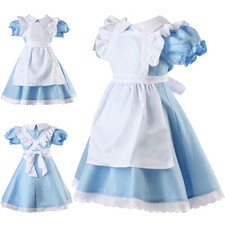 Alice in Wonderland Fancy Dress Girls Costume Cosplay Book Week Party Kids Child
