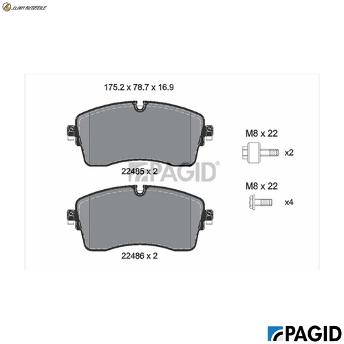 Brake pad set disc - set,