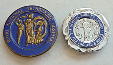 VINTAGE NURSING  ENAMEL BADGE ROYAL NATIONAL ORTHOPAEDIC HOSPITAL & GNC BADGE