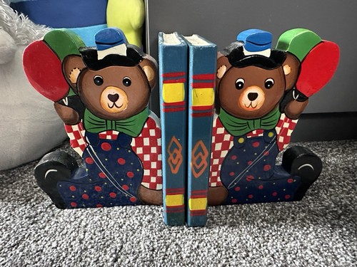 Vintage wooden teddy bear - vintage,