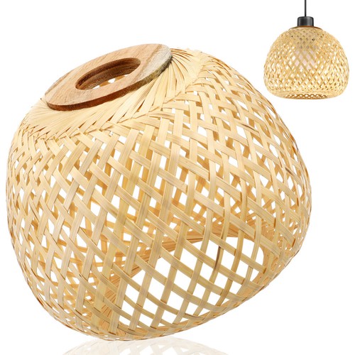 Bamboo woven lampshade diy - lampshade,