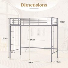 Metal Loft Bed Frame High