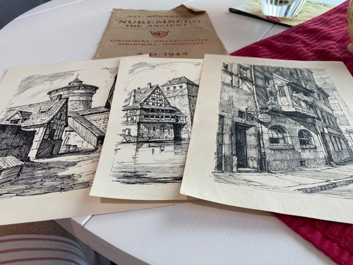 Vintage original woodcut - vintage,
