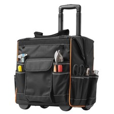 Uimoso Rolling Tool Bag 25 Pockets Heavy Duty Roller Tool Bag on Wheels