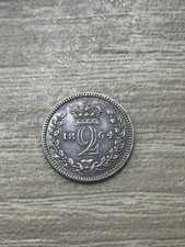 Victoria, Maundy Twopence, 1864, 0.925 Silver, Very Nice Example