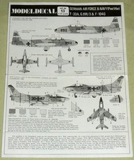 Modeldecal Decals No.13 T-33 Fiat G-91R F-104G German decal in 1:72 Scale