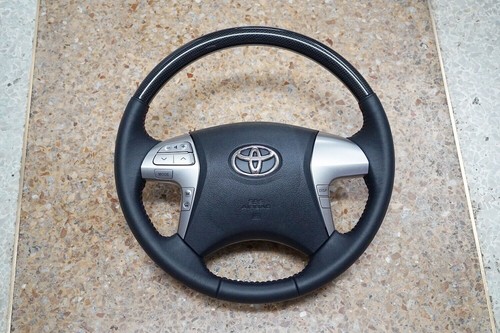 Steering wheel black fiber - black,