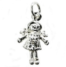 STERLING SILVER RAG DOLL CHARM    