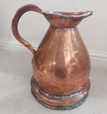 Antique large copper flagon