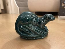 POOLE BLUE GLAZED OTTER ON A
