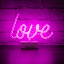 Pink Neon LOVE Sign Bedroom