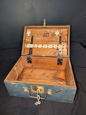 Vintage WW2 Air Ministry Wooden Military Storage Kit Box