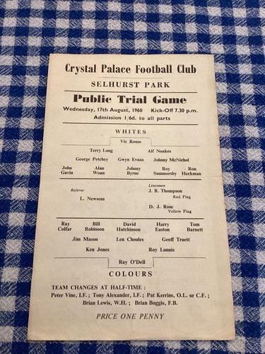 Crystal palace friendly - crystal, trial