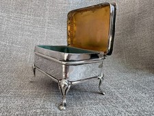 Edwardian silver ring jewellery casket