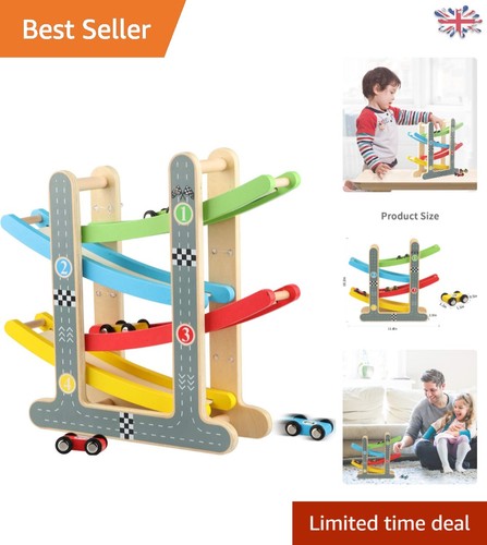 Interactive wooden car ramp - interactive,