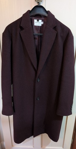 Topman burgundy wool blend - burgundy,