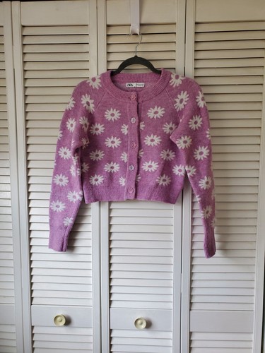 Zara cropped purple floral - zara,