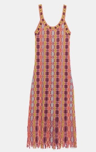 Zara long fringed knit - long, dress