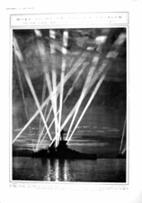 Old 1916 Search Lights War Ships Bombed City Boche Belgium Flanders F 20th