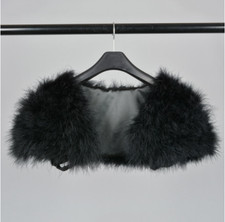 Women Real Ostrich Feather Fur
