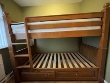 Solid Pine Wooden Bunk Bed with Storage Drawers