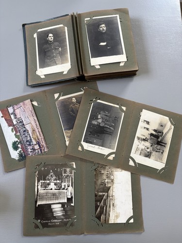 Wwi postcard album with approx - postcard,