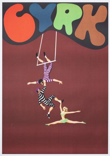Cyrk hanging acrobats 1975 - cyrk,
