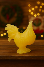 Pastel yellow cockerel candle