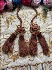 Pair of Vintage Brown Curtain