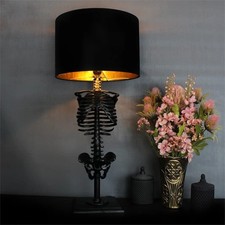 Halloween Gothic Skull Skeleton Lamp Desktop Table Lamp Night Light House  LOVE