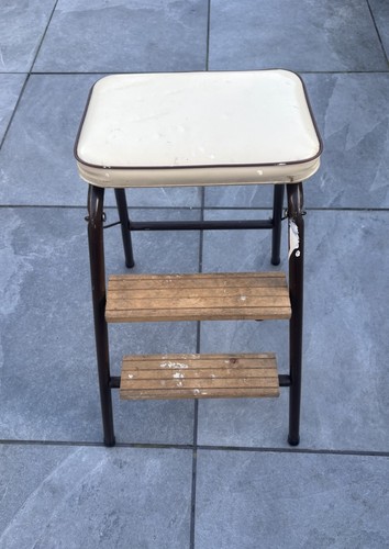 Vintage folding step stool - vintage,