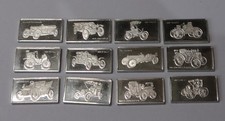 12 x Sterling silver motoring