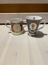 Vintage Queen Elizabeth II Golden Jubilee Mug & Loving Mug 1952-2002