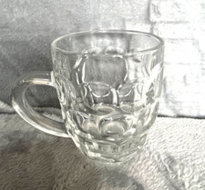 ARC Dimpled Half Pint Beer Tankard – VGC Clear Glass Mug – Made in France