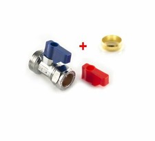 Straight Washing Machine Tap - 15mm x 3/4".Wärmer System