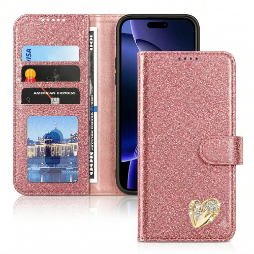 Glitter flip wallet case for - glitter,